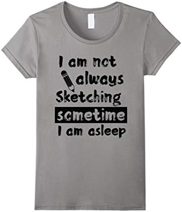 Womens Sketching with Pencils &amp; Markers Love Art Shirt Medium Slate