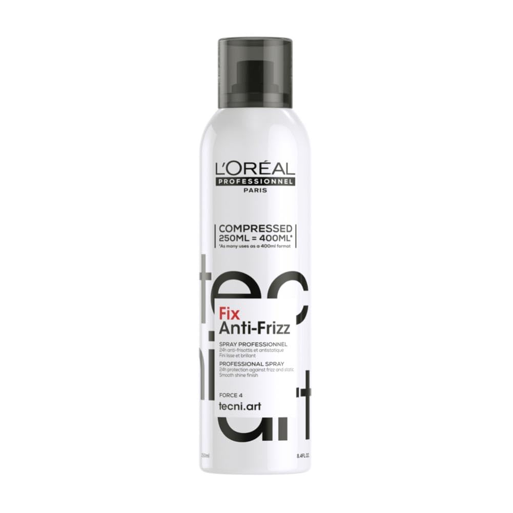 L'Oréal Professionnel Tecni.ART Fix Anti-Frizz Fixing Hairspray, Controls the Look of Frizz, Suitable for All Hair Types, 250ml