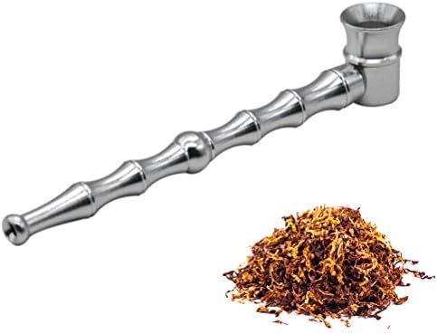 Ysoom Tobacco Pipe Aluminium Pipe Metal Tobacco Pipe Long Pipe Length 12.8 cm Silver