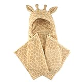 Hudson Baby Unisex Baby and Toddler Hooded Plush Blanket, Giraffe, One Size