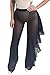 Doqcey Women's See Through Sheer Mesh Ruffle Swimsuit Beach Cover up Pant (Tag 2XL, Black)