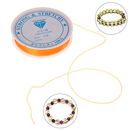 Elastic Beading Thread Jewelry Bracelet Crystal String Cord Stretch Polyester String (8 m0.8mm) 10 Rolls Random Color - Thumbnail 6