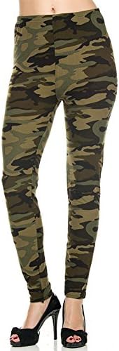 Womens Ultra Soft Graphic Printed Skinny Stretchy Legging Pants - Plus Size, The Camouflage