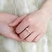 DIFINES Redbarry Cute Bow Knot CZ 18k Gold Plated Engagement Promise Rings for Girls Women,Size 5.5 to 9