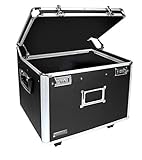 Vaultz Locking Mobile Wheelie Chest, File Box Letter/Legal Size Locked Document Storage, Black (VZ01270)