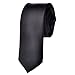 Mens Solid Skinny 2 Inch Costume Black Necktie Tie primary