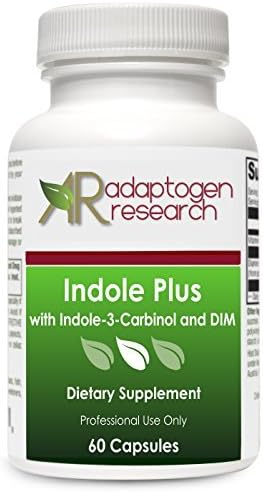Indole Plus 60 vcaps ? with Indole-3-Carbinol and DIM ? by Adaptogen Research Pharmaceutical Grade Supplements by Adaptogen Research