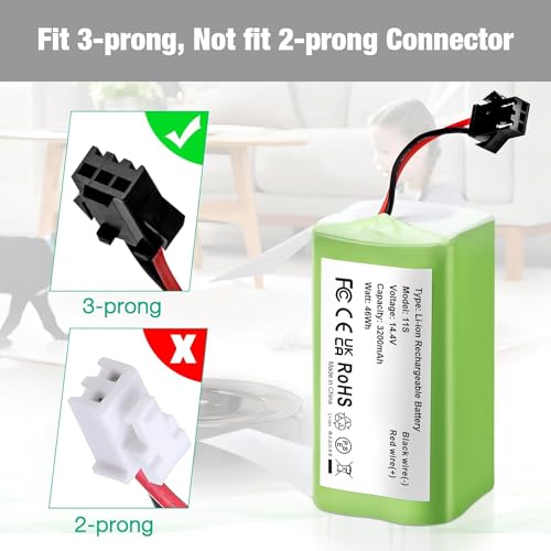 GIBAN Replacement Battery 14.4V 3200mAh Li-ion Battery Compatible with N79 N79S DN622 and For Eufy RoboVac 11,11S,12,15C,15T,35C,G10 Hybrid
