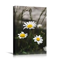Canvas Wall Art White Floral Arrangement Bouquet Expressive Floral Multicolor Photography Romantics - 12x18 inches