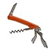 Left-Handed Folding Waiter 4-in-1 Corkscrew, Orange Handle