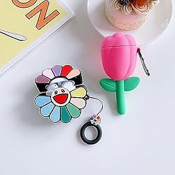 【2 Pack】 3D Cute Flower Case for Airpod 2/1,3D