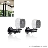 (2 pcs Black) 10cm Security Camera Wall Mounts for Arlo Camera Mount for Netgear Dropcam Arlo Q Pro HD GO CCTV Screw Wall Adjustable Swivel 360 Degree Outdoor Indoor Anti Theft Ceiling Mount By Sully