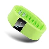 EFOSHM Green K5 Wireless Activity and Sleep Monitor Pedometer Smart Fitness Tracker Wristband Watch Bracelet for Men Women Boys Girls Ladies Man iPhone Sumsung HTC (Green)