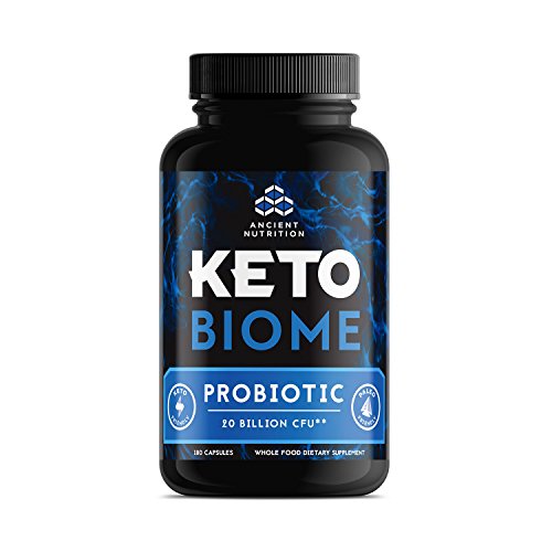 Ancient Nutrition KetoBIOME Probiotic Supplement, 180 Capsules â€” Supports Healthy Digestion and Immune System for the Keto Diet