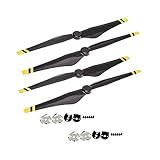 2 Pairs Inspire 1 1345s Quick-Release Propellers with Adapters for DJI Inspire 1 V2.0 (Yellow Strips)