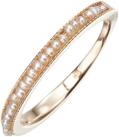 Amazon アガット Agete K10淡水パールリング ホワイト 08 9号 リング 通販