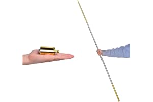 SUMAG Magic Pocket Staff Metal Appearing Cane with Video Tutorial Link Magic Wands for Professional Magicians Stage Close-up Magic Tricks Pocket Staff Magic Staff Accessories Props Illusion