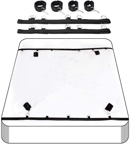 Handcuff Restraint Kit Sex Bed Ties Restraints King Bed with Adjustable Straps photo 11