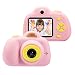 omzer Kids Camera Gifts for 4-8 Year Old Girls, Shockproof Cameras Great Gift Mini Child Camcorder for Little Girl with Soft Silicone Shell for Outdoor Play,Pink(16G SD Card Included)