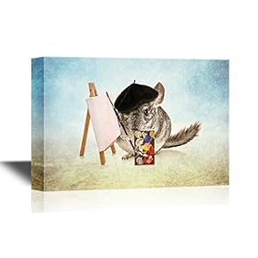 Canvas Wall Art - Chinchilla Artist Studio - Gallery Wrap Modern Home Art | Ready to Hang - 12x18 inches
