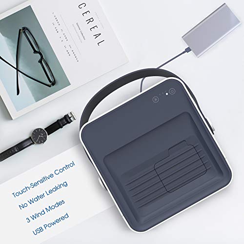 Air Cooler, Mini Portable Air Conditioner Fan Noiseless Evaporative Air Humidifier for Room Office Desktop Nightstand - Thumbnail 4