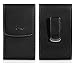 Jitterbug Flip (GreatCall) Belt Pouch, TMAN [Leather Vertical] Metal Clip Holster/Magnetic Closure Case, Cover with Belt Loop Carrying Protective - Fits Cellphone without any Case