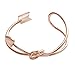 SENFAI Peach Heart Arrow Bowknot Cuff Bangle for Women