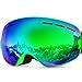 Zionor Lagopus X Mini Kids Snowmobile Snowboard Skate Ski Goggles with 100% UV Protection Anti-Fog Detachable Wide Angle Double Panoramic Lens for Youth