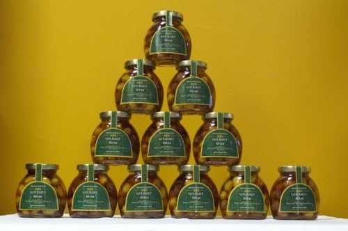 Green & Red Atlas Olives in Olive Oil & Chili Peppers - 12 PACK- Buy 11 jars Get the 12th FREE!