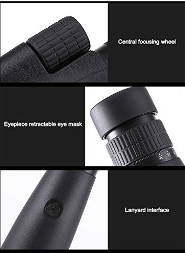 HUANGDAN 10-30x50 High Power Monocular Military Teleskop BAK4 Prisma Fernglas Großer Okular-Jagdbereich – Bild 4