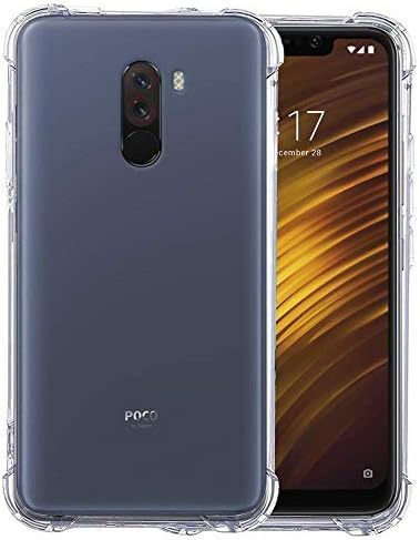 AEETZ® for Poco F1 Case, Tempered Back Cover Side Flexible Silicone Edge to Edge 360 Degree Protection Shockproof Slim Back Toughened Glass Back Case Cover for Mi Poco F1 - Black Glass