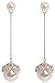 MISASHA Celebrity Designer Imitation Pearl Long Dangle Studs Earrings