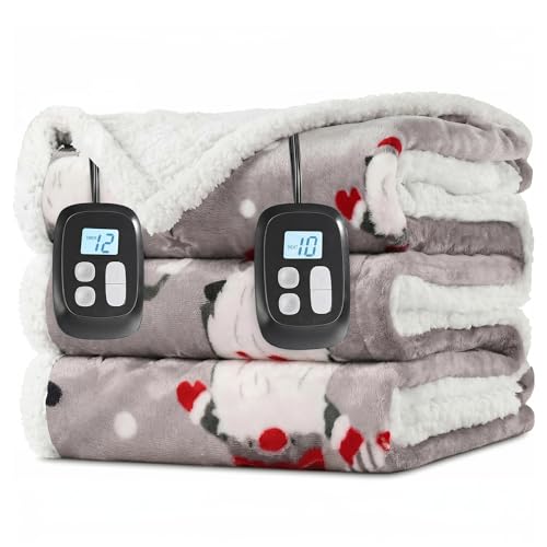 LaffyLo Electric Heated Blanket Queen Size Dual