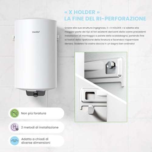 D50-15EFG Scaldabagno Elettrico Murale ad Accumolo 50 L – Sopra lavello ad accumulo — compatto facile da installare