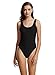 zeraca Women's Plus size High Cut Backless One Piece Bathing Suits Swimsuits XLarge Black