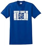 Never Trust an Atom They Make Up Everything T-Shirt Small Royal