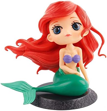 Big Eyes Mermaid Doll Cake Topper, Super Cute Cake Cupcake Topper for Christmas,Wedding Birthday Party Decoration(Black)