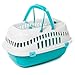 Favorite Top Load Portable Pet Small Animal Carrier Outdoor Short Trip Travel Vet Visit, Blue