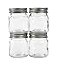 Wee Little Mason Jars with Lids – For Food, Drinks, and Decoration – Clear Glass, No Markings – 100% Crack-Free Guarantee – Dishwasher Safe – 2.5 Ounces – 4-Pack