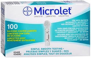 Microlet Silicone Coated Lancets - 100 ct, Pack of 4