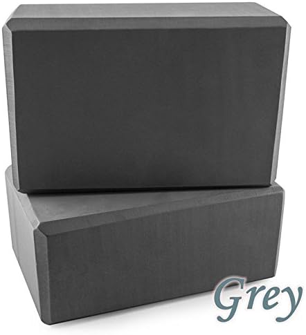 2 Pcs Set 3"x6"x9'' EVA Yoga Block Brick Foam Home Stretch Exercise Fitness Gym (GREY)