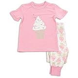 Silkberry Baby Bamboo Pajama Set Ice Cream Pink 4T