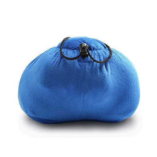 Mastery Mart Travel Pillow, Memory Foam Neck Pillow for Airplane Car, Head Neck and Chin Support with Portable Washable Case (Sky Blue)