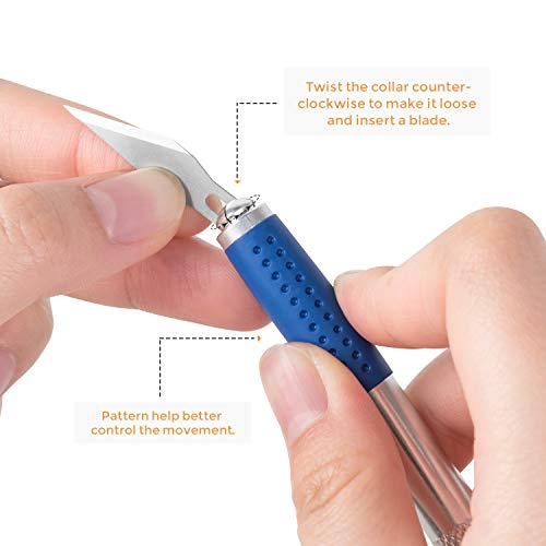 image for ORIENTOOLS Craft Hobby Knife Precision Steel Cutter Set for DIY Art Wo