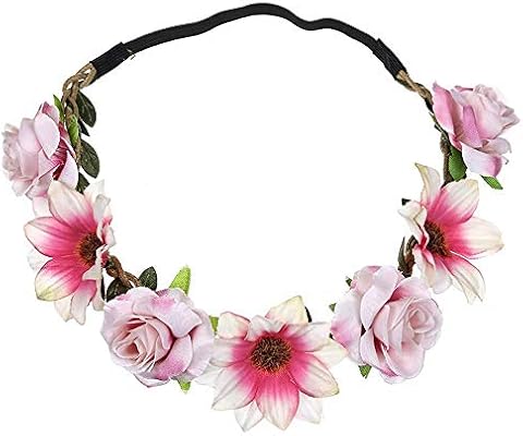 Inodoz Womens Sunflower Rose Hair Band Fresh Flower Hair