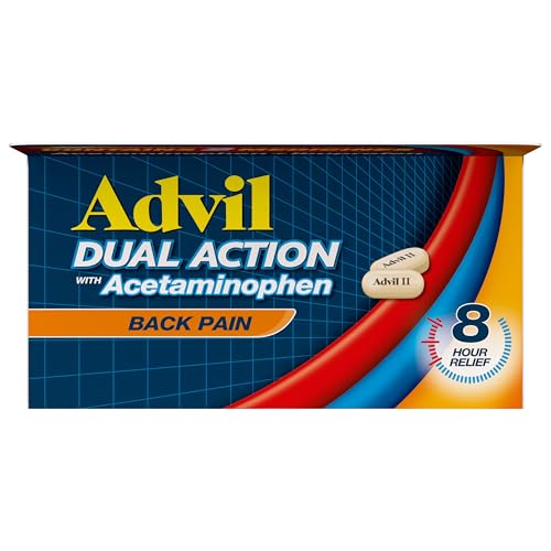 ADVIL DUAL ACTION BACK PAIN CAPLETS DELIVERS 125MG IBUPROFEN AND 250MG ACETAMINOPHEN PER DOSE FOR 8 HOURS OF BACK PAIN RELIEF – 144 COUNT