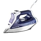 Rowenta DW8080 Pro Master 1700-Watt  Micro Steam Iron Stainless Steel Soleplate with Auto-Off, 400-Hole, Blue