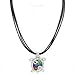 DianaL Boutique Sea Turtle Pendant Necklace Enameled Hand Painted on 18