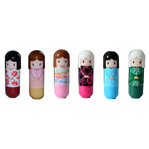 ROPALIA 1Pcs Lovely Lipstick Lip Gloss Lip Balm Kawaii Doll Lip Care