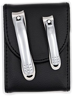 Leryeu 2 Pack Sharp and Sturdy Stainless Steel Nail Clippers Set Fingernail and Toenail Clipper Cutter Kit